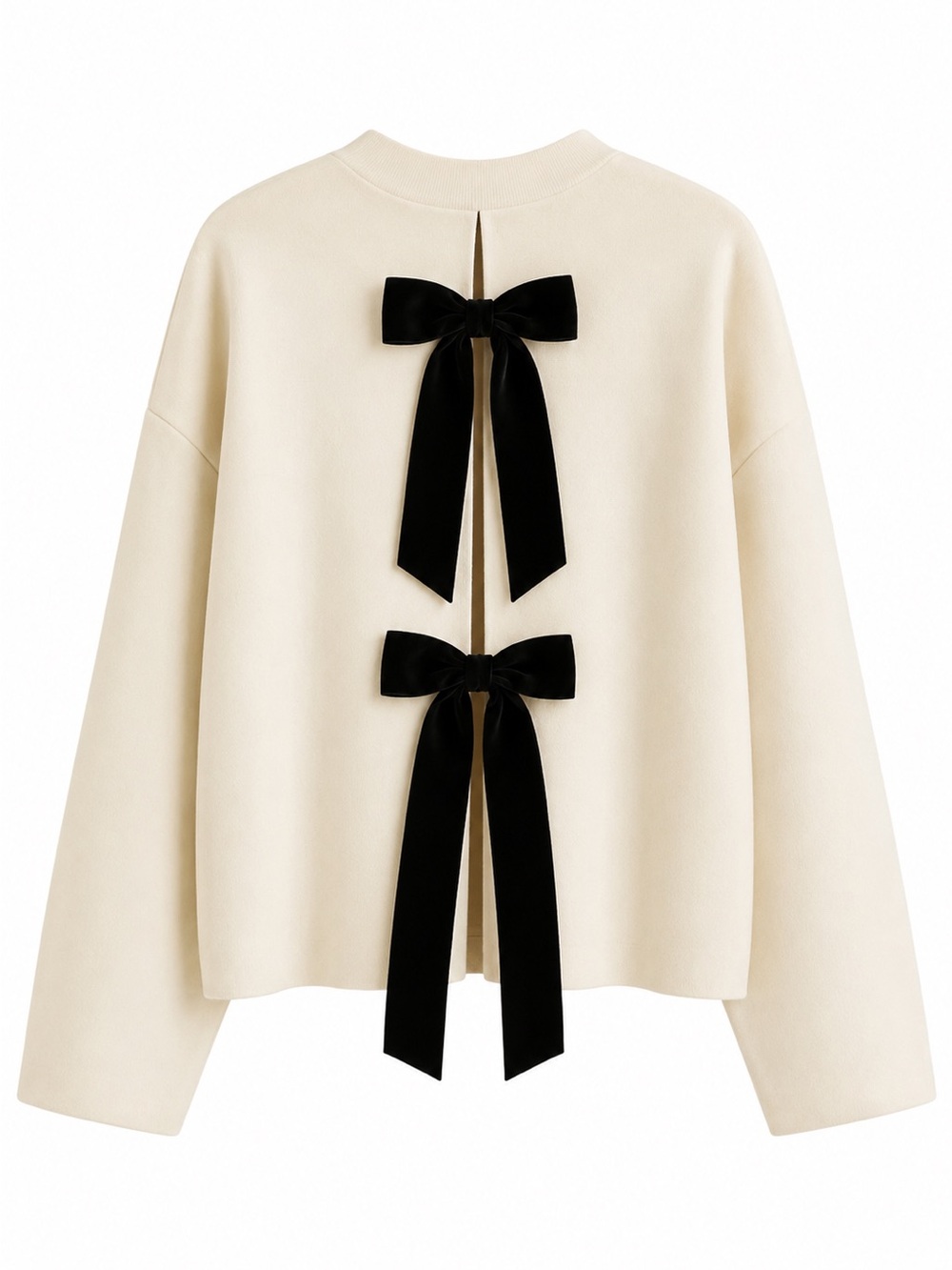 Heyson Cream Minimal Crewneck Sweater